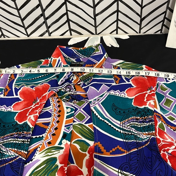 Clearance! ⚠️ Frontier Series Vibrant Multi-color Western Button Down LS, Sz.XL - Picture 8 of 16
